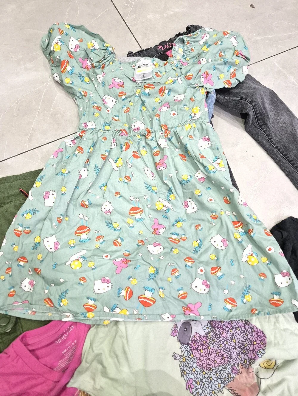 Bundle Girls' Lavender Tie-Dye Tank Dress - Kids Dresses 6//7/8